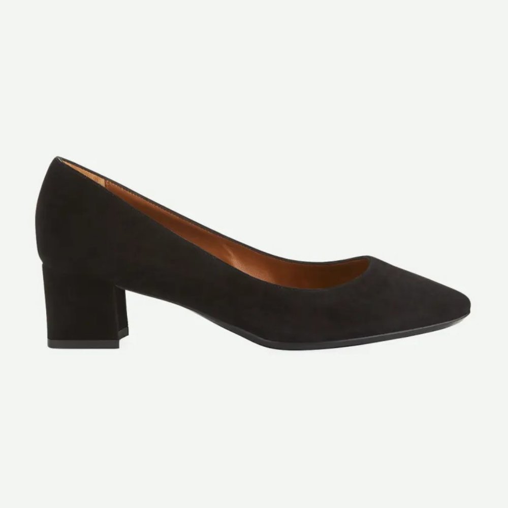 Aquatalia Pasha 40mm (2" heel) Waterproof Suede Pumps, Size 7.5M
